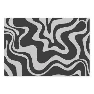 Liquid Swirl Retro Abstract Pattern Black and Gray  Sheets