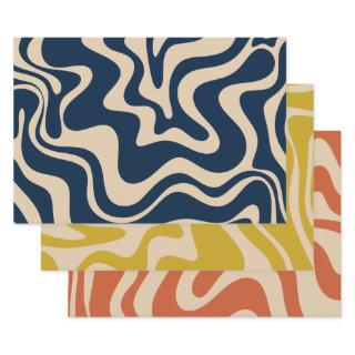 Liquid Swirl Retro Abstract Pattern  Sheets