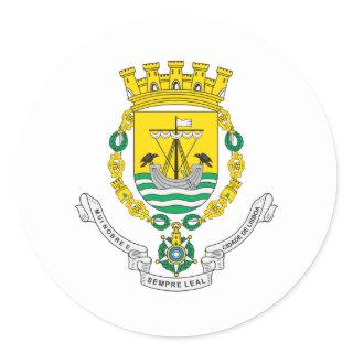 Lisbon Coat Of Arms Classic Round Sticker