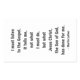 Listen to the Gospel Rectangle Sticker