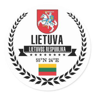 Lithuania Classic Round Sticker