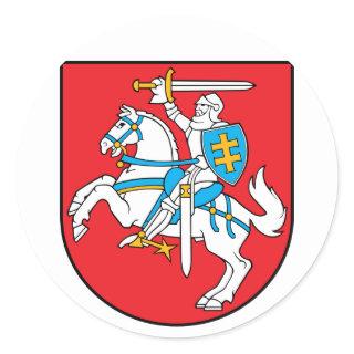 lithuania emblem classic round sticker