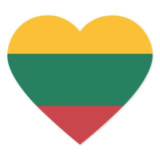 Lithuania Flag Heart Sticker