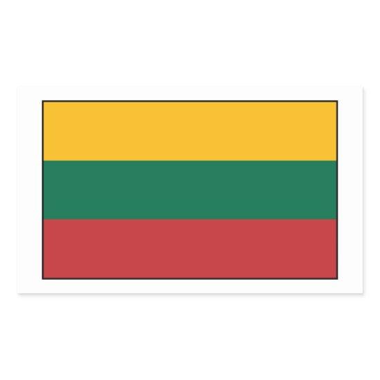 Lithuania  - Lithuanian Flag Rectangular Sticker