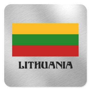 Lithuanian Flag Square Sticker