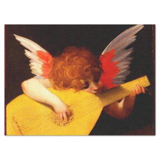 LITTLE ANGEL PLAYING LUTE  Music Making Cherub Tissue Paper