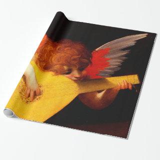 LITTLE ANGEL PLAYING LUTE Music Making Cherub