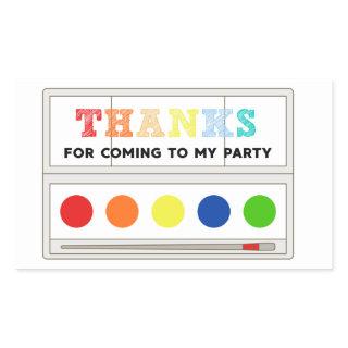 Little Artist Labels- Thank you for coming Rectangular Sticker