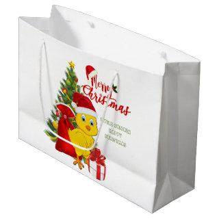 Little Baby Chicken Christmas Large Gift Bag