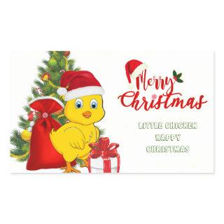 Little Baby Chicken Christmas Rectangular Sticker