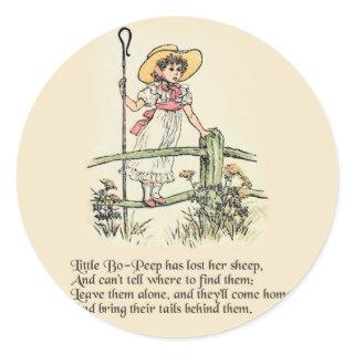 Little Bo Peep Nursery Rhyme Classic Round Sticker