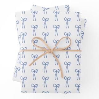 Little Bow Blue Gift Wrap