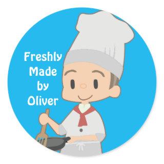 Little Boy Chef  Classic Round Sticker