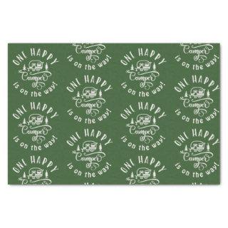 Little camper is on the way baby shower tissue paper