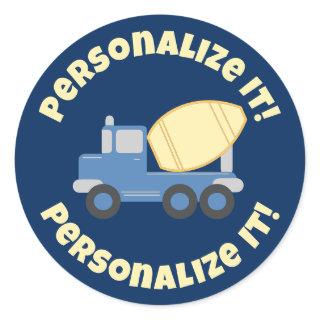 Little Cement Truck Classic Round Sticker