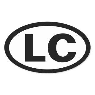 Little Compton, RI LC Oval Sticker