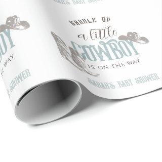 Little Cowboy Western Blue Boy Baby Shower