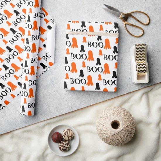 Little Cute Ghost Orange Black White