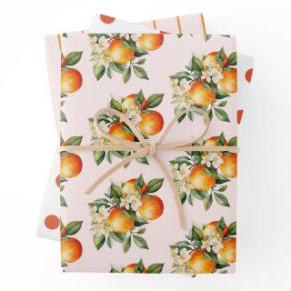Little Cutie Orange Clementine Dots Baby Shower  Sheets