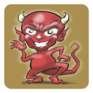 Little Devil Square Sticker