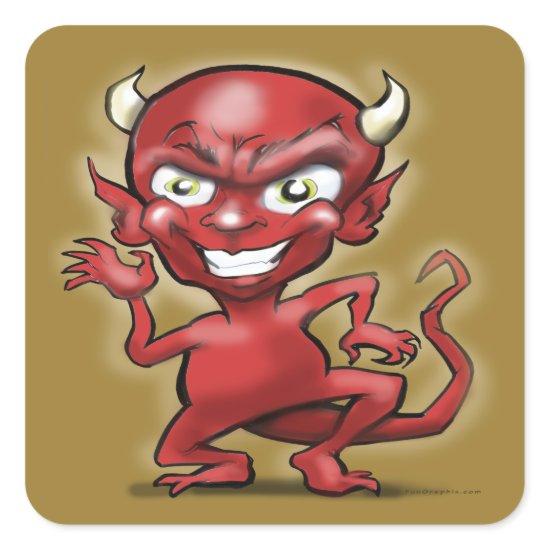 Little Devil Square Sticker