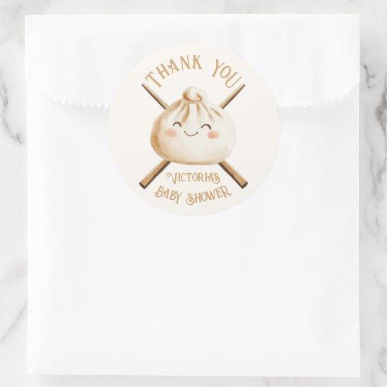 Little Dumpling Dim Sum Gender Neutral Baby Shower Classic Round Sticker
