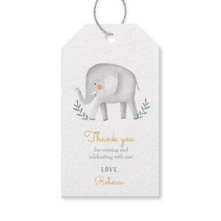 Little Elephant and Colorful Baloons Baby Shower  Gift Tags