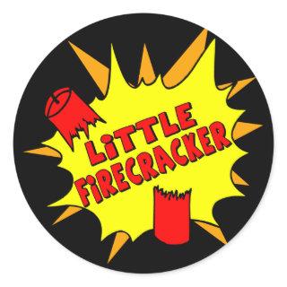 Little Firecracker Classic Round Sticker