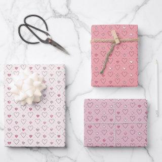 Little Hearts and Dots Pattern  Sheets