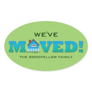 Little House Moving Announcement Sticker