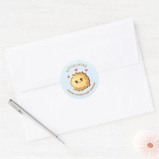 Little Latke Hanukkah Baby Shower  Classic Round Sticker