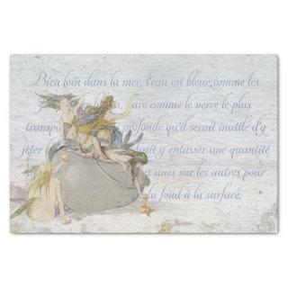 Little Mermaid French Fantasy Decoupage Vintage    Tissue Paper