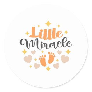 Little Miracle Baby Footprints Classic Round Sticker