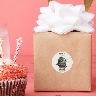 Little Ninja Turtle Kids Birthday Classic Round Sticker
