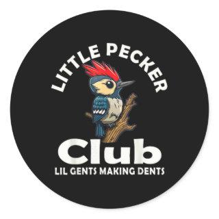 Little Pecker Club Shirt Front And Back  Classic Round Sticker