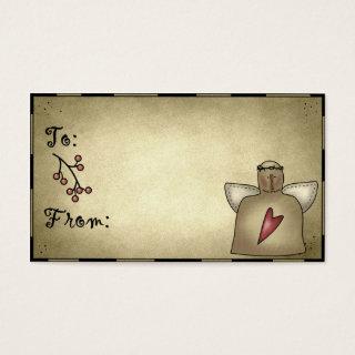 Little Prim Angel - Holiday Gift Tags