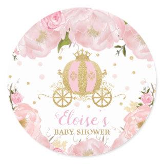 Little Princess Baby Shower Thank You Favor Classic Round Sticker