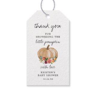 Little Pumpkin Harvest Baby Shower Thank You Gift Tags