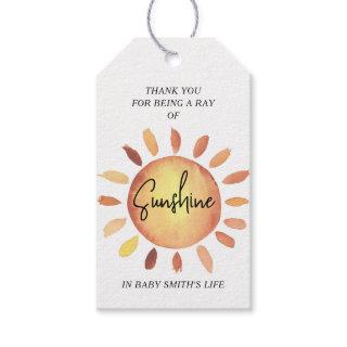 Little ray of Sunshine baby shower Gift Tags