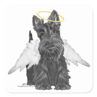 Little Scottie Angel Square Sticker