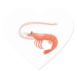 Little Shrimp Heart Sticker
