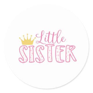 Little Sister Classic Round Sticker