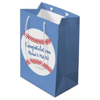 Little Slugger Baseball Baby Shower Medium Gift Bag