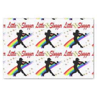 LITTLE SLUGGER GIRLS SOFTBALL DESIGN TISSUE PAPER