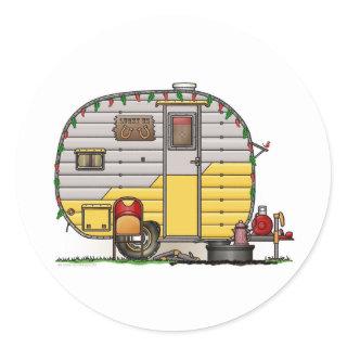 Little Western Camper Trailer Classic Round Sticker