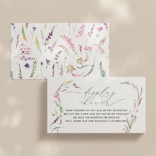 Little Wildflower Floral Baby Display Shower  Business Card