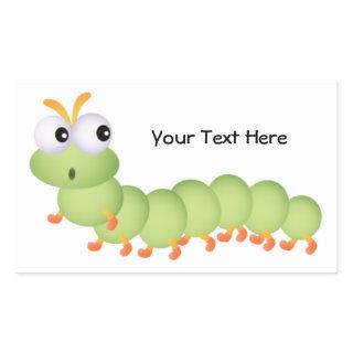 Little Worm (personalized) Rectangular Sticker