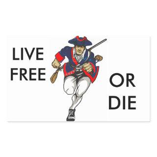 LIVE FREE OR DIE Rectangular Stickers (4)