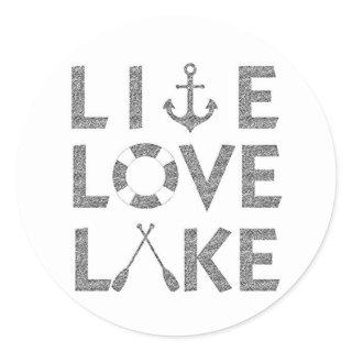 LIVE LIFE LAKE CLASSIC ROUND STICKER