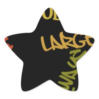 Live Life Large Word Art Print Star Sticker